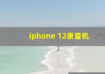 iphone 12录音机